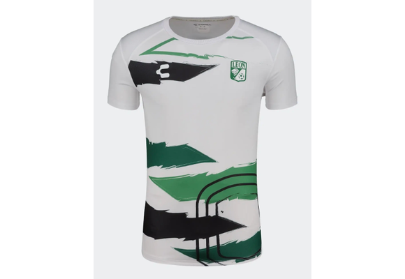 Charly Club Leon 2025 - 26 SS Prematch Training Jersey - White/Green/Black