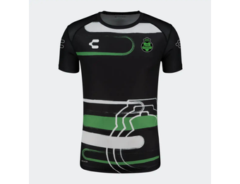 Charly Santos Laguna 2025 - 26 SS Prematch Training Jersey - Black