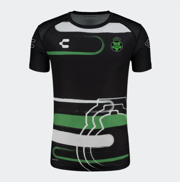 Charly Santos Laguna 2025 - 26 SS Prematch Training Jersey - Black