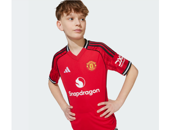adidas Youth Manchester United 2025 - 26 Home Jersey - Red/Black
