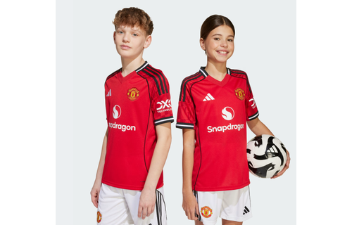 adidas Youth Manchester United 2025 - 26 Home Jersey - Red/Black