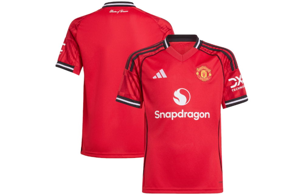 adidas Youth Manchester United 2025 - 26 Home Jersey - Red/Black