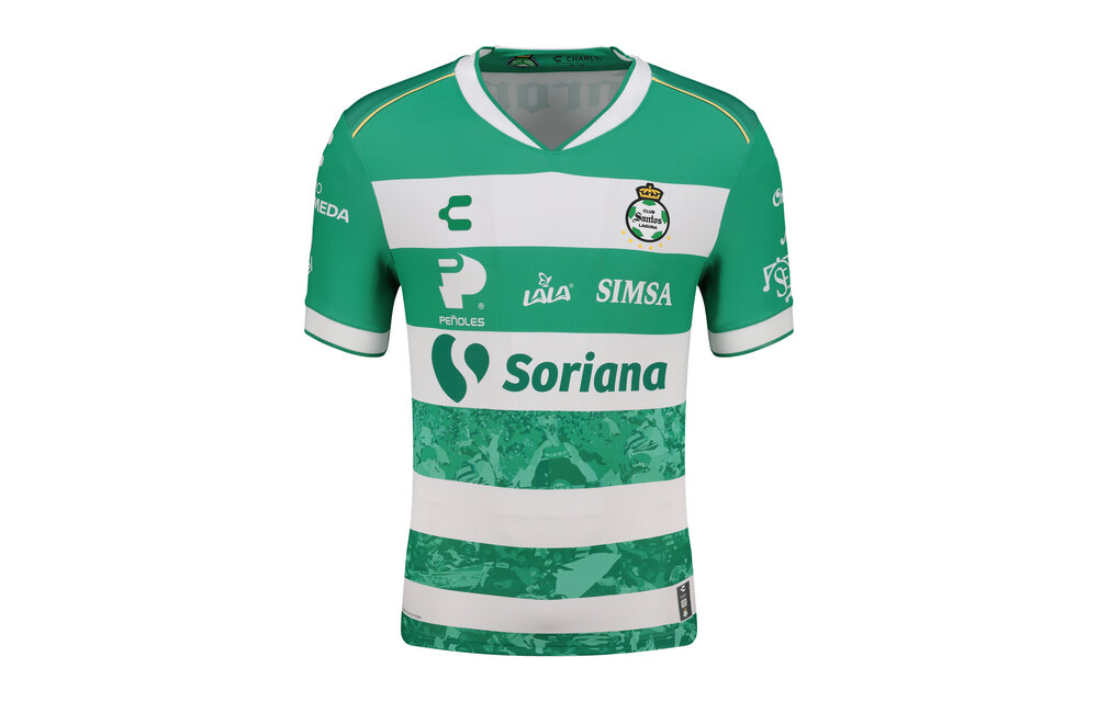 Charly Santos Laguna 2025-26 Home Jersey - Green/White