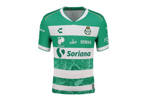 Charly Santos Laguna 2025-26 Home Jersey - Green/White