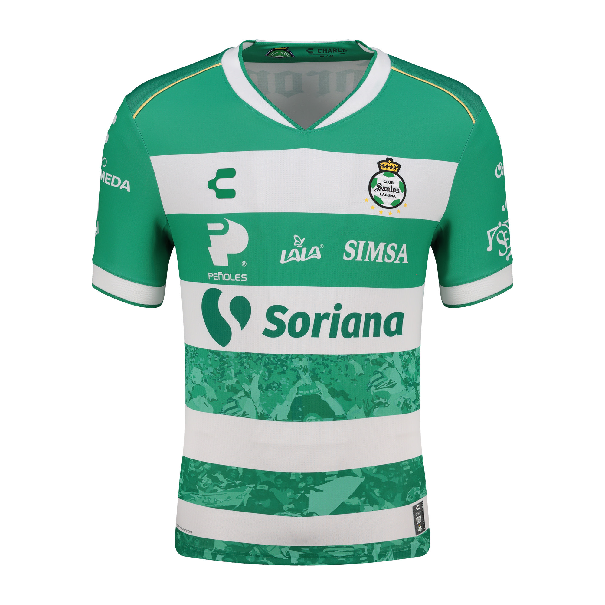 Charly Santos Laguna 2025-26 Home Jersey - Green/White