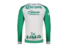 Charly Santos Laguna 2025-26 Long Sleeve Home Jersey - Green/White