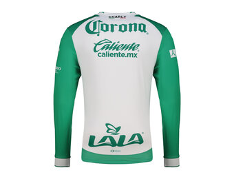 Charly Santos Laguna 2025-26 Long Sleeve Home Jersey - Green/White