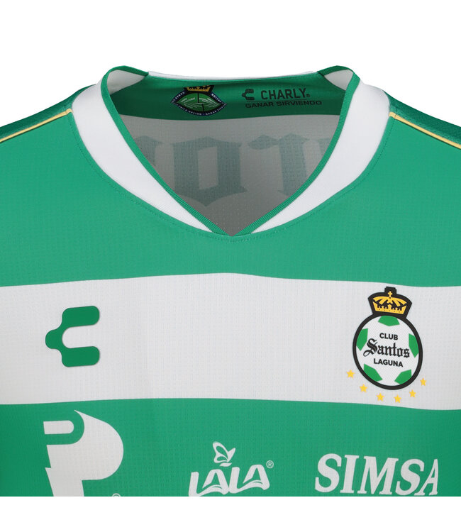 Charly Charly Santos Laguna 2025-26 Long Sleeve Home Jersey - Green/White