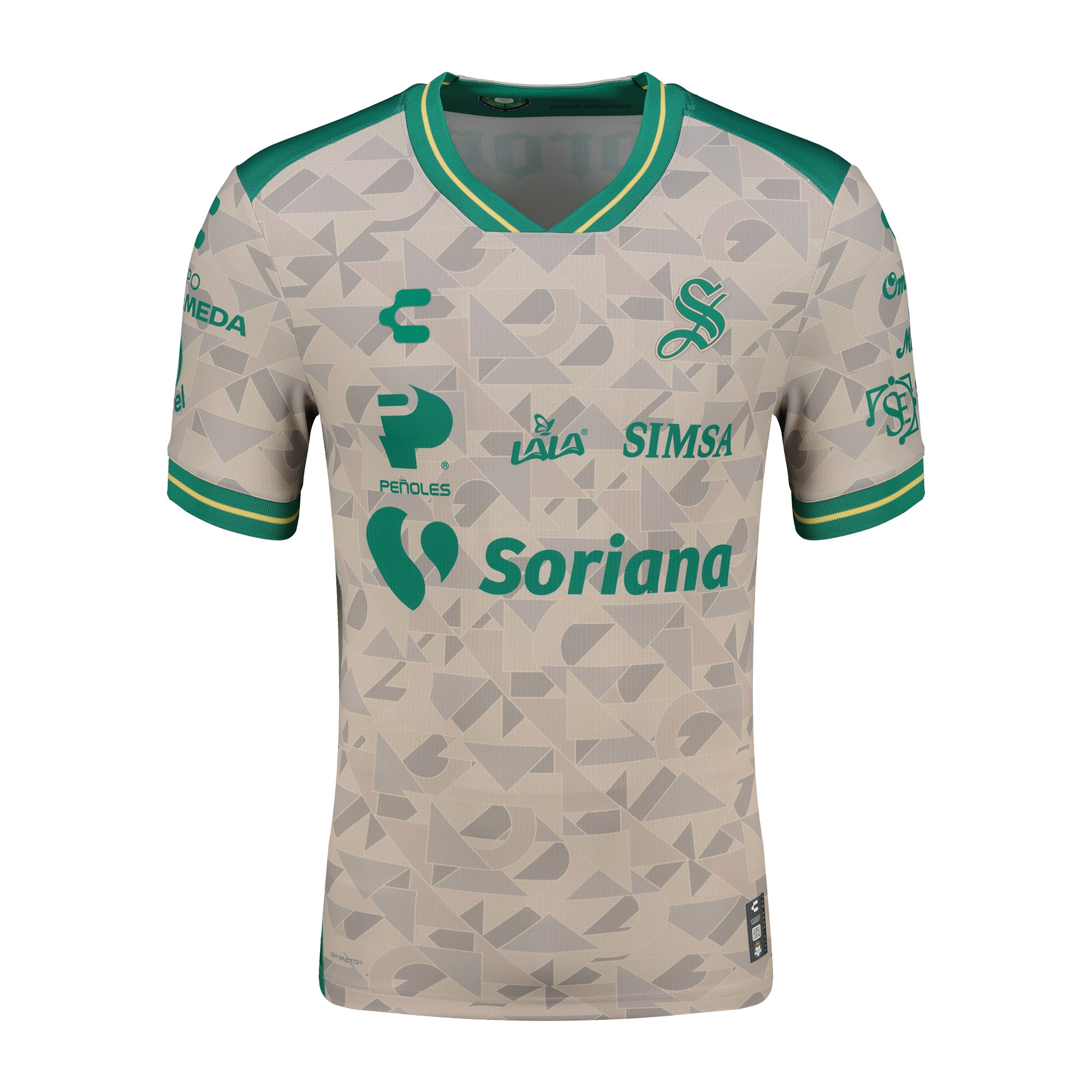 Charly Santos Laguna 2025-26 Away Jersey - Smoke Grey/Green