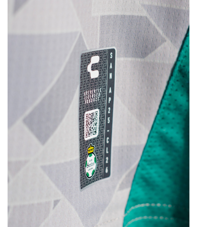Charly Charly Santos Laguna 2025-26 Away Jersey - Smoke Grey/Green