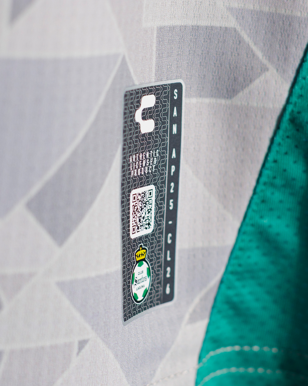 Charly Santos Laguna 2025-26 Away Jersey - Smoke Grey/Green