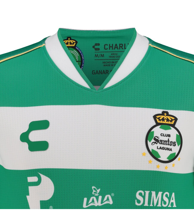 Charly Charly Youth Santos Laguna 2025-26 Home Jersey - Green/White
