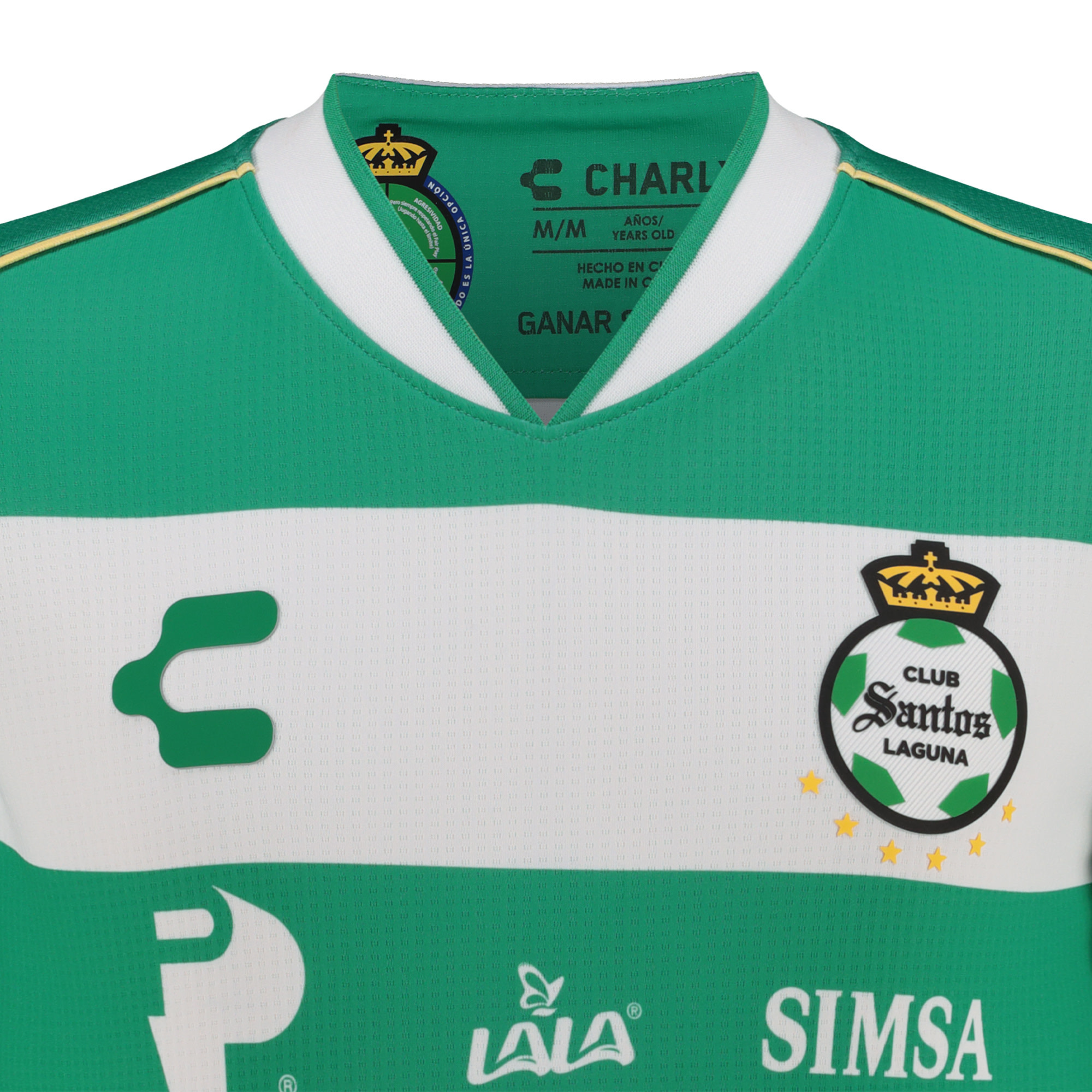 Charly Youth Santos Laguna 2025-26 Home Jersey - Green/White