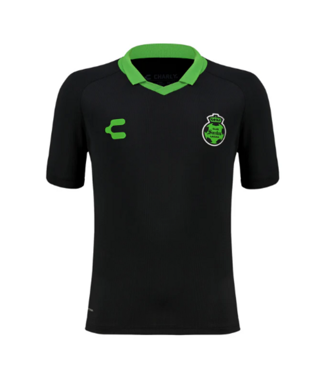 Charly Charly Santos Laguna 2025 - 26 Travel Polo Shirt - Black/Green