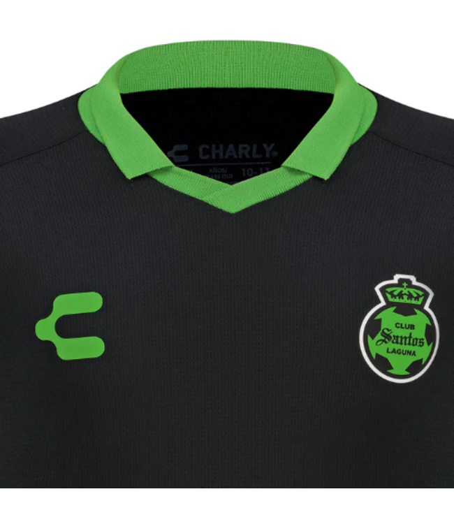 Charly Charly Santos Laguna 2025 - 26 Travel Polo Shirt - Black/Green