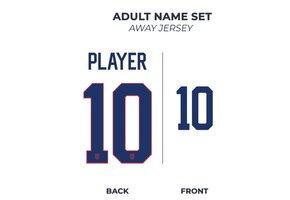 United States USWNT USMNT 2025 Home and Away Official Namesets ( Name and Number)