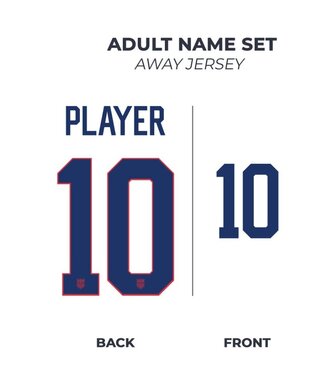 Uni-Sport United States USWNT USMNT 2025 Home and Away Official Namesets ( Name and Number)