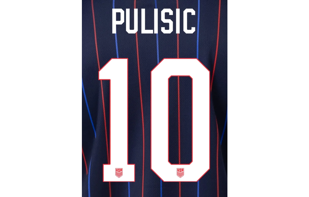 United States USWNT USMNT 2025 Home and Away Official Namesets ( Name and Number)