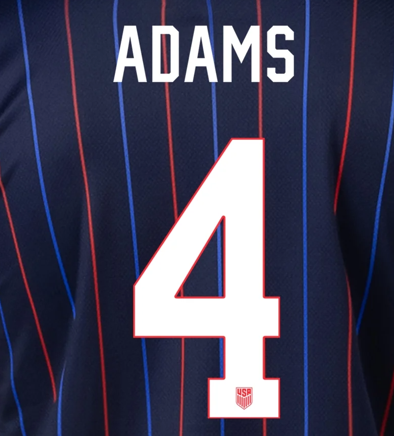 United States USWNT USMNT 2025 Home and Away Official Namesets ( Name and Number)