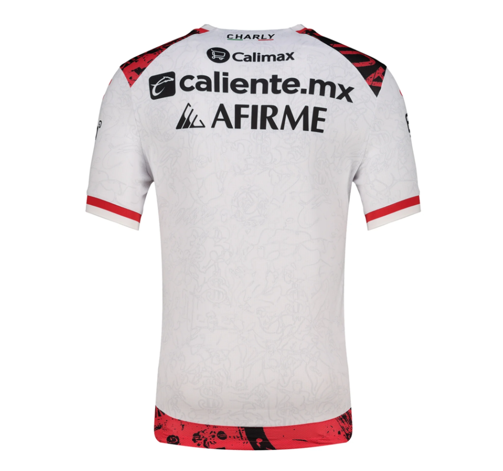 Charly Xolos 2025 - 26 Away Jersey - White/Red/Black