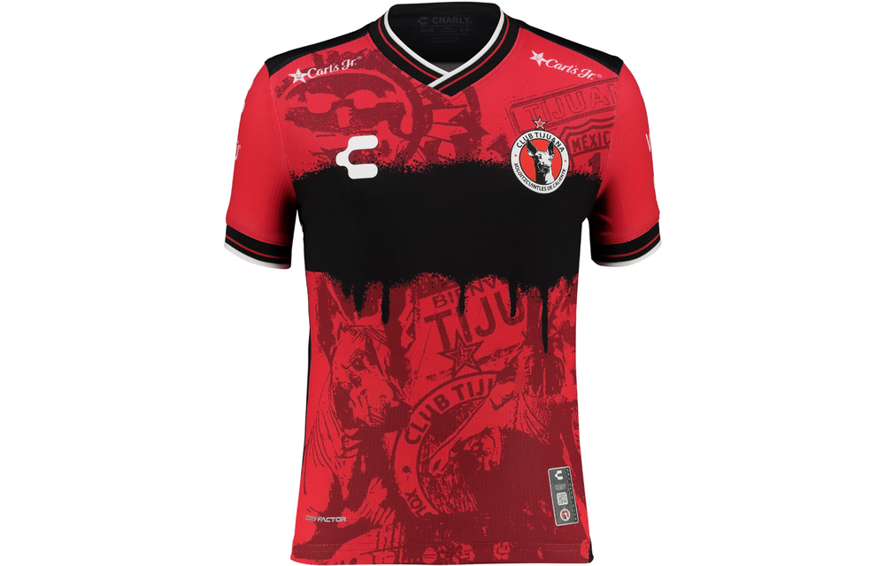 Charly Youth Xolos 2025 - 26 Home Jersey - Red/Black
