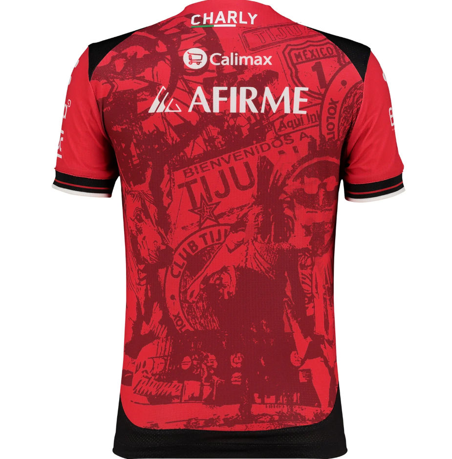 Charly Youth Xolos 2025 - 26 Home Jersey - Red/Black
