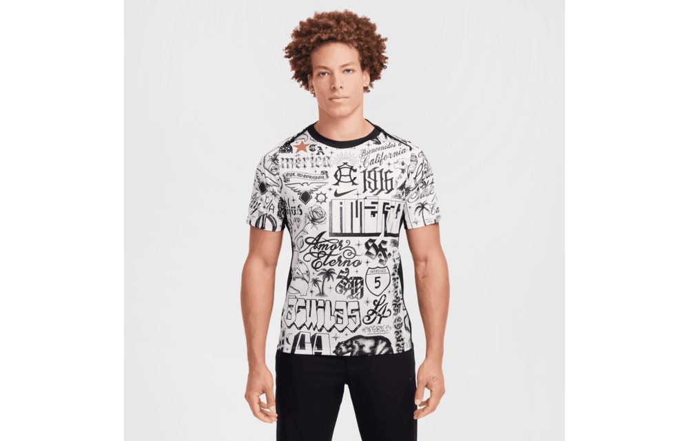Nike Club America 2024 - 25 CA x CA Prematch Training Top - Black/White