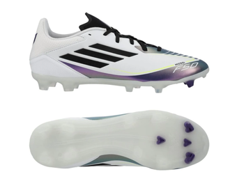 adidas F50 League Messi FG / MG - White/Core Black/Unity Purple