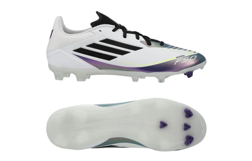 adidas F50 League Messi FG / MG - White/Core Black/Unity Purple
