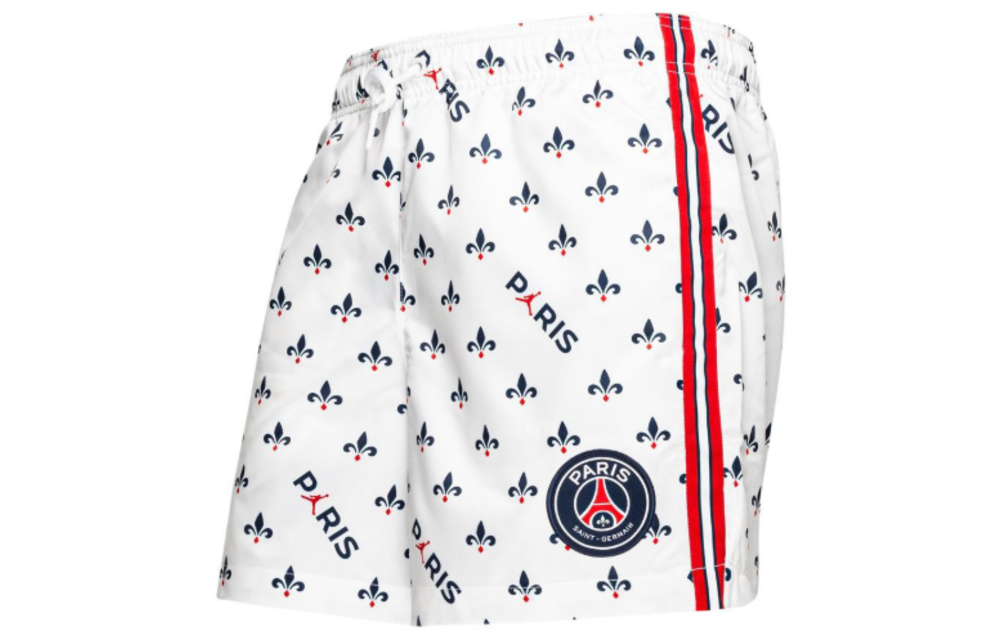 Jordan Womens Paris Saint German PSG 2024 - 25 AOP Shorts - White/Red/Midnight Navy