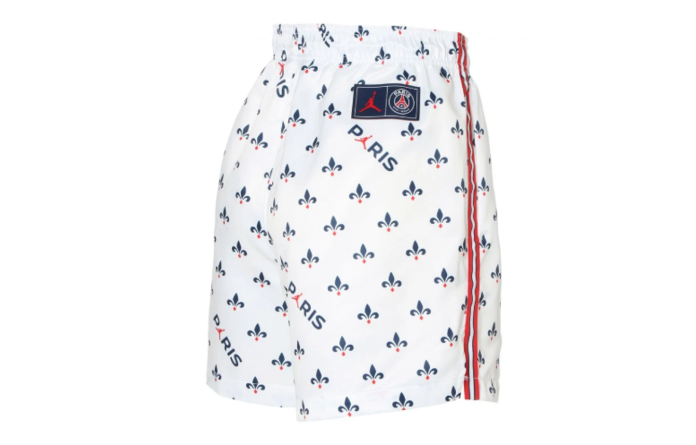 Jordan Womens Paris Saint German PSG 2024 - 25 AOP Shorts - White/Red/Midnight Navy