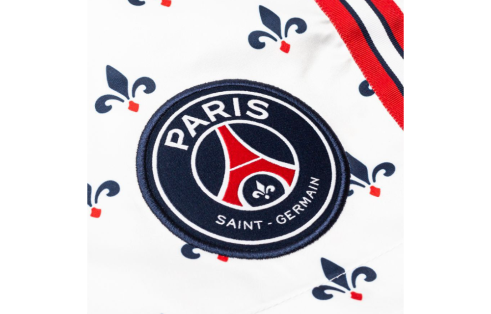 Jordan Womens Paris Saint German PSG 2024 - 25 AOP Shorts - White/Red/Midnight Navy