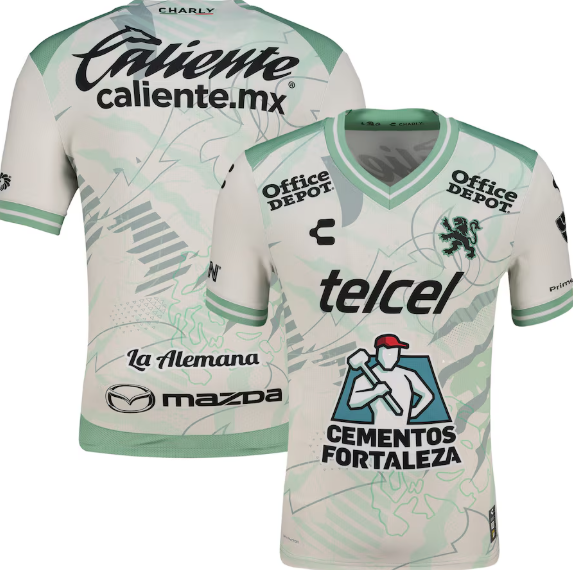 Charly Club Leon 2025-26 Away Jersey - White/Green