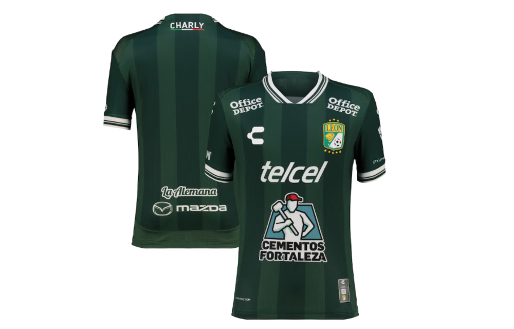 Charly Club Leon 2025 - 26 Youth Home Jersey - Forest Green/Black