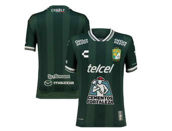 Charly Club Leon 2025 - 26 Youth Home Jersey - Forest Green/Black