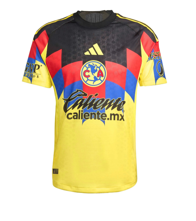 adidas Club America 2025 - 26 Authentic Home Jersey - Yellow/Red/Black