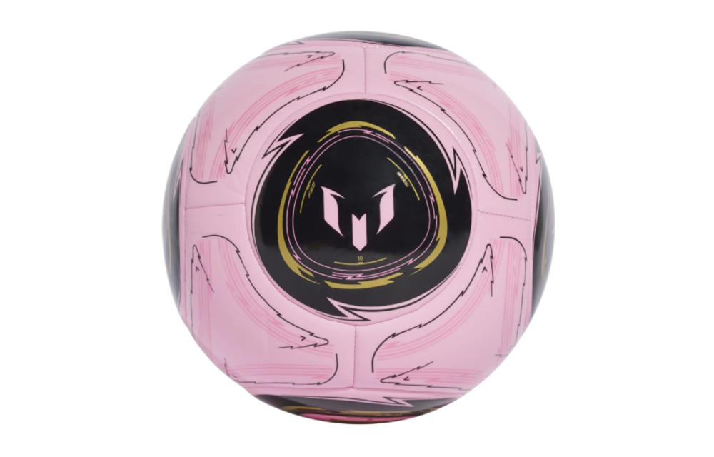 adidas F50 Messi 2025 Club Soccer Ball - Light Pink/Black/Gold
