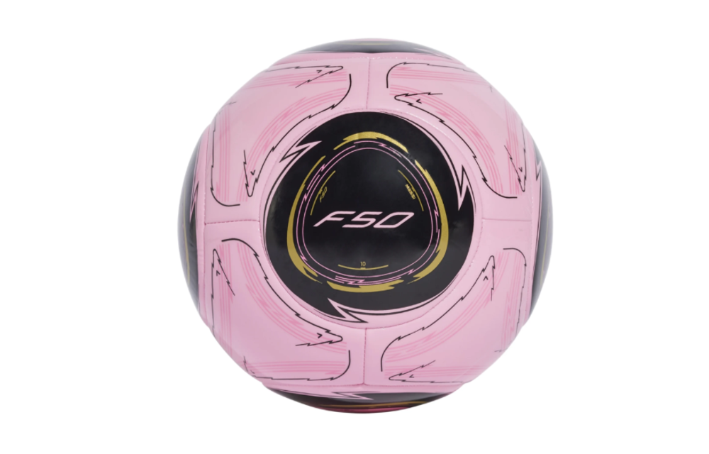 adidas F50 Messi 2025 Club Soccer Ball - Light Pink/Black/Gold