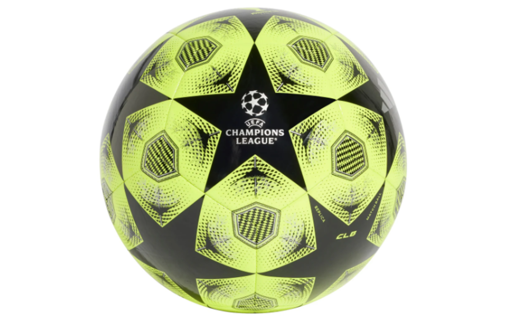 adidas UCL Champions League 2024 - 25 KO Club Ball - Solar Yellow/Black/Silver Metallic