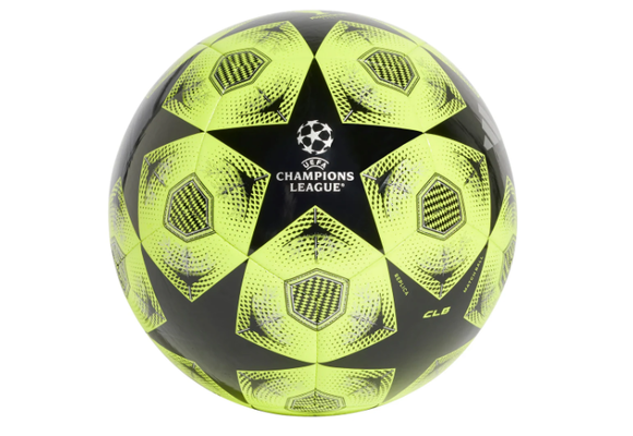adidas UCL Champions League 2024 - 25 KO Club Ball - Solar Yellow/Black/Silver Metallic