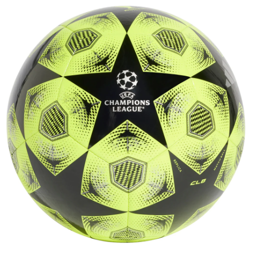 adidas UCL Champions League 2024 - 25 KO Club Ball - Solar Yellow/Black/Silver Metallic