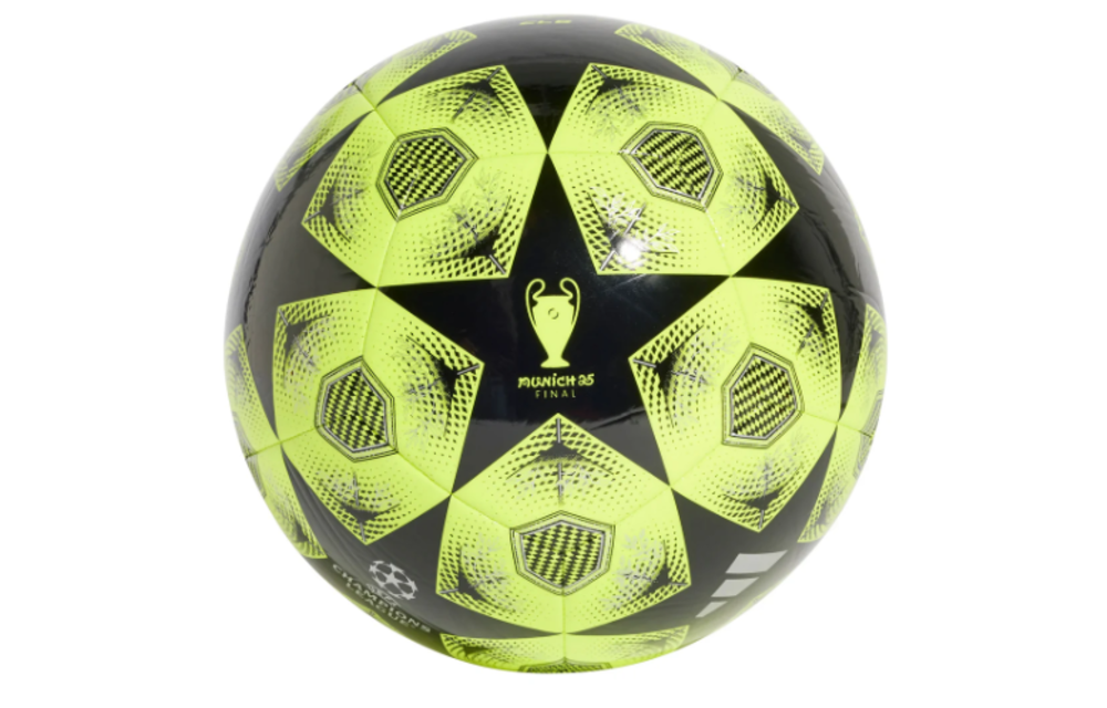 adidas UCL Champions League 2024 - 25 KO Club Ball - Solar Yellow/Black/Silver Metallic