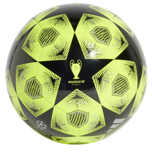 adidas UCL Champions League 2024 - 25 KO Club Ball - Solar Yellow/Black/Silver Metallic