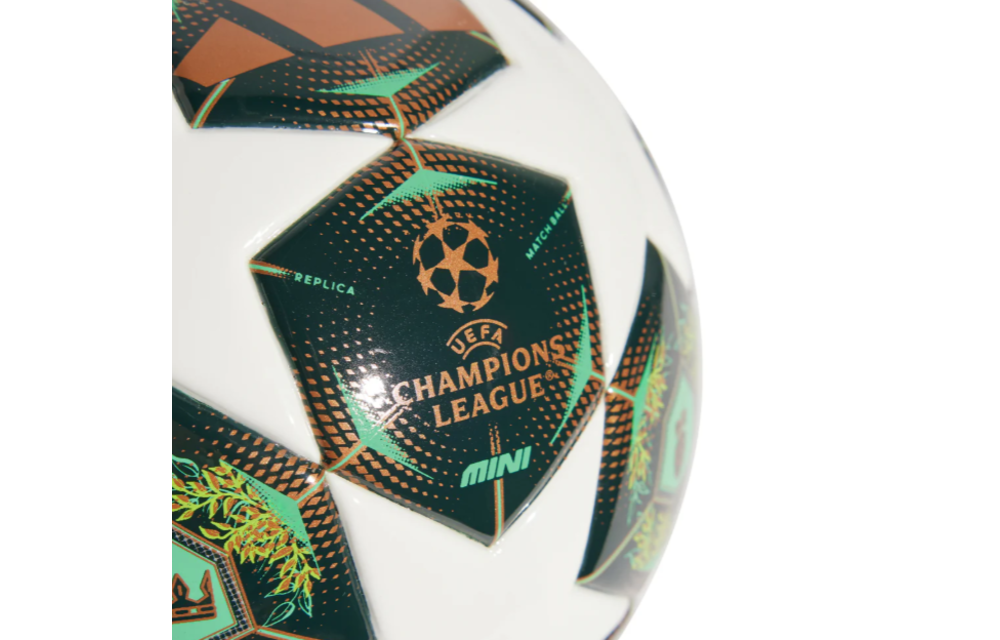 adidas 2025 UCL Champions League Final Mini Ball -WhiteShadow Green/Solar Slime