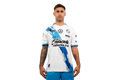 Pirma Club Puebla 2025 - 26 Home Jersey - White/Turquoise/Royal Blue
