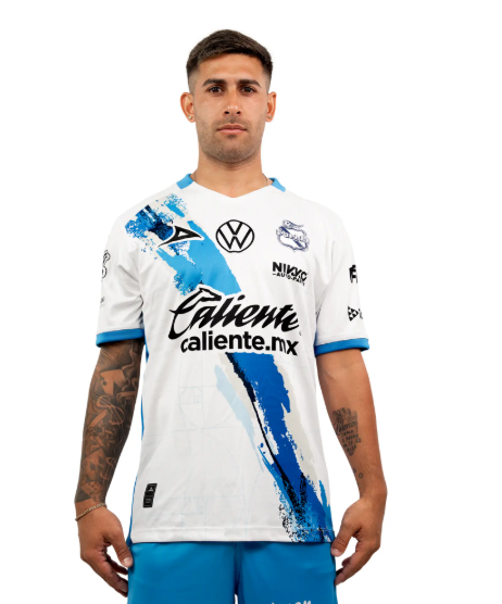 Pirma Club Puebla 2025 - 26 Home Jersey - White/Turquoise/Royal Blue