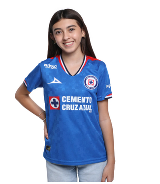 Pirma Pirma Youth Cruz Azul 2025 - 26 Home Jersey - Royal Blue/White