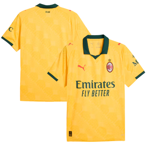 Puma AC Milan 2025 - 26 Third Jersey - Sunny Yellow/Dark Myrtle