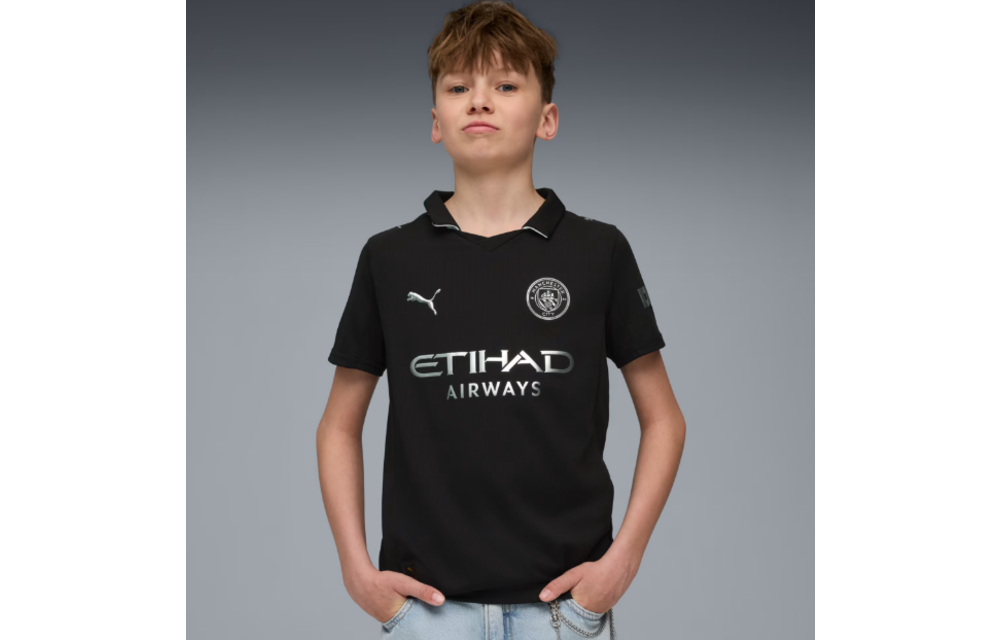 Puma Manchester City 2025 -26 Youth Away Jersey - Black