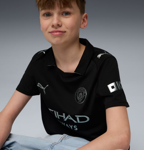 Puma Manchester City 2025 -26 Youth Away Jersey - Black